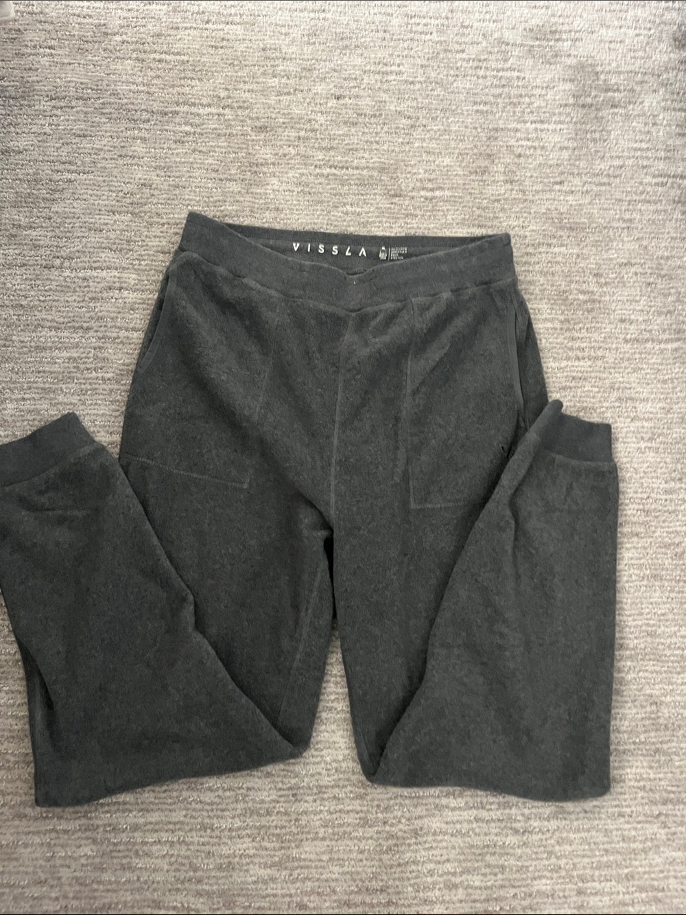 VISSLA Dark Charcoal Men's Jogger Sweatpants size Medium